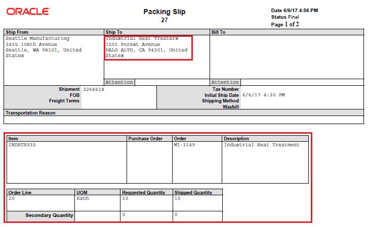 Navigation: Warehouse Operations> Scheduled Processes> Print Packing