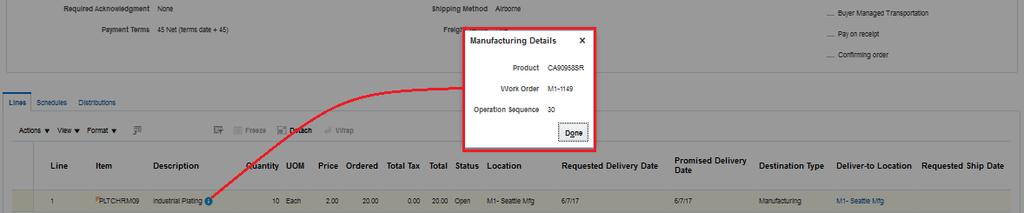 Navigation: Procurement > Purchase Orders > Manage Orders Figure 47 (a).