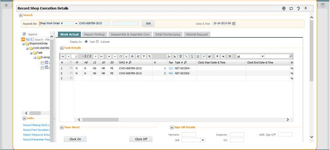 22 Smart Operations Figure 2.22 Review Timesheet The above screen will be launched to Review Task or a Discrepancy from a Work Order.