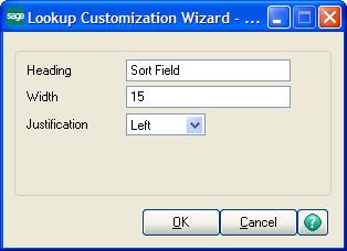 Lesson 11 - Using the Lookup's Advanced Features Modifying a Lookup Field 1 In the second Lookup Customization Wizard page, click Modify to alter the selected field in the Selected Columns list box.