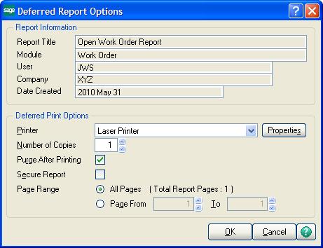Lesson 12 - Printing Reports, Listings, or Forms 5 To change printing options for a specific report, select the report and click the Show/Modify Report Options button.