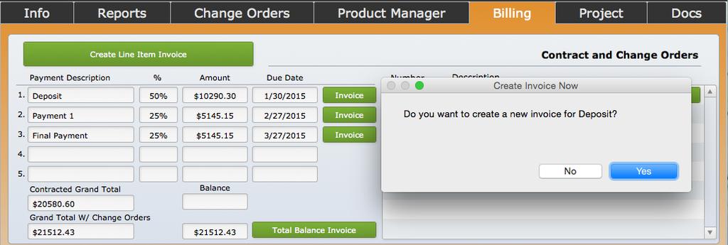 This will take you to the Invoicing Module* where you can see your newly created summary invoice.