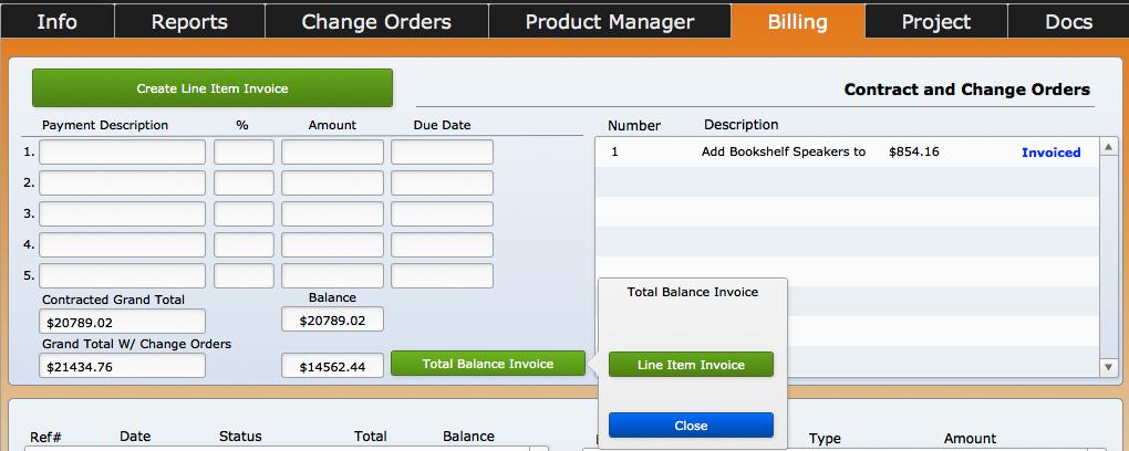 Once you press the button, click the Summary Invoice button and confirm you d like to create a final invoice.