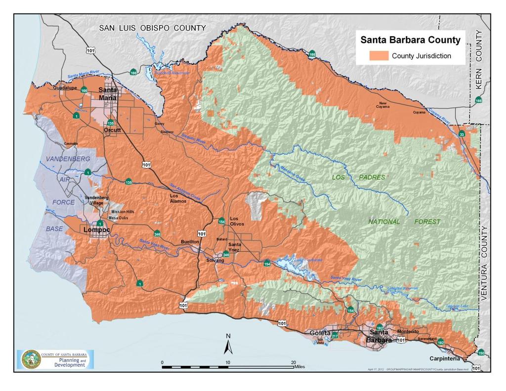 Energy and Climate Action Plan Environmental Scoping Document Figure 3-2. County of Santa Barbara Jurisdiction 3.