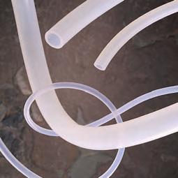 Silcon Silicone Tubing Made from FDA-sanctioned ingredients Able to resist extreme temperature variation: - F to 0 F Translucent natural color for visual contact with the flow Resilient, stretchable,