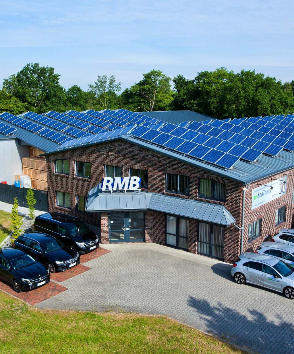 RMB/ENERGIE PREMIUM COGENERATION UNITS RMB/ENERGIE GmbH with headquarters in Saterland in Lower Saxony is a producer of cogeneration units. The neotower offers an electrical output from 2.0 to 50.