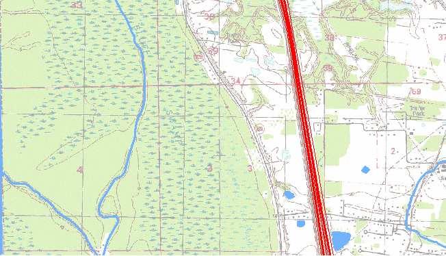 Goudine Bayou Feet 0 2,500 5,000 : Legend: Parish Boundary Interstate