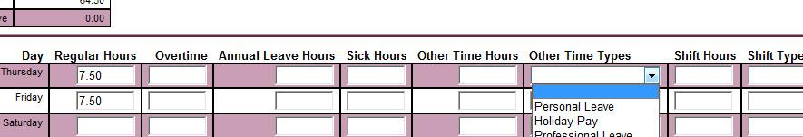 This form displays the regular hours entered by the employee as well as any overtime, annual leave, sick leave, and other time.