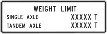 In order to properly call attention to changes in weight limits on bridges, the plaque New (W16-20-24) should be erected above the load limit sign (R12-SC100) at the bridge.