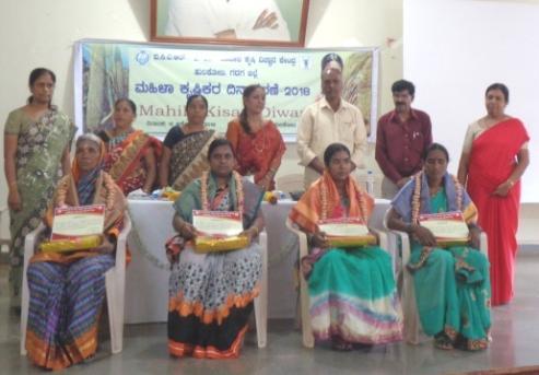livelihood of their family. The programme was presided over by Dr.L.G.Hiregoudar, Senior Scientist and Head and he spoke on Role of women in doubling farm women.