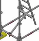 ladder. Reinforce the scaffold assembling the diagonal brace.