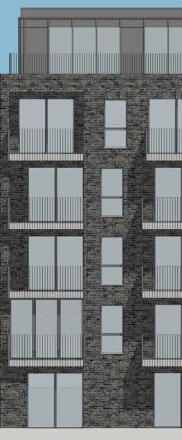 The images on this page illustrate the main features of the facade. 5 1. Light grey brick 2. Dark grey brick 5 3.