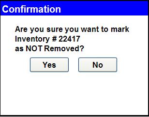 item that you want moved back to current inventory status. 9.