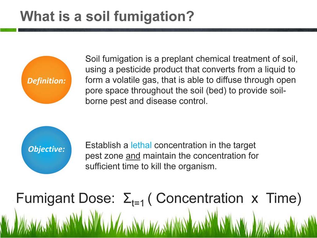 Let s define what soil fumigation is.