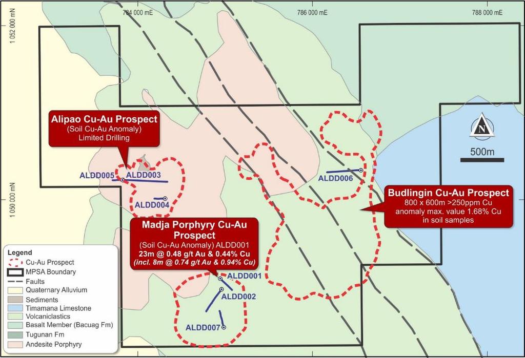 Alegria Area Drilling underway targeting copper-gold anomalies Open pit Located in