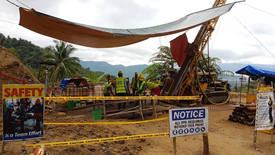 geochemical and IP anomalies Drilling underway to test copper-gold porphyry