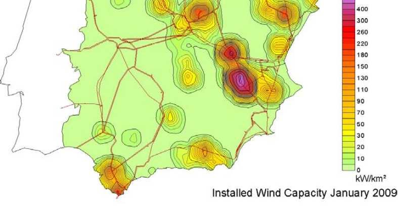 Dispersed wind Flexibility, storage ~52 CCGTs Units in Spain 17 GW hydro (~5 GW of pumping hydro under operation or