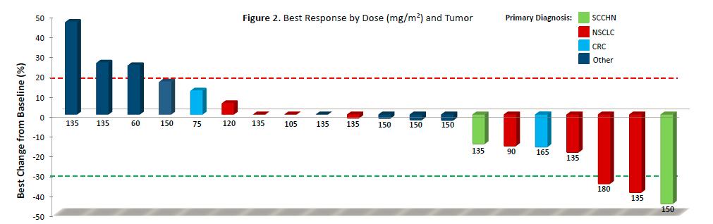 Results of Phase Ib Clinical Study of NC 6004 in US (II) Anti Tumor Effect The disease control rate: 85.