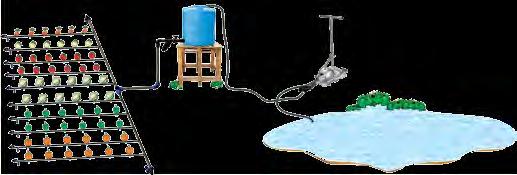 Jain DripKit with Foot Pump Foot Pump is a foot operated water lifting device that can pump water to fill tanks to irrigate small plots of small land holders.