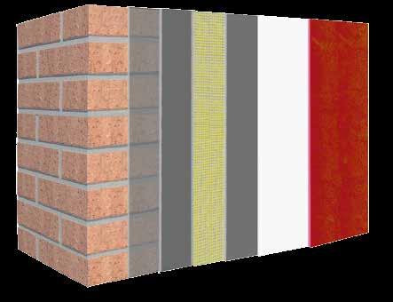 Option 4 Modern rendering system with acrylic render, with additional reinforcement This technological and material solution was designed to form attractive and modern render coatings.