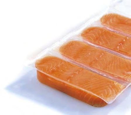 As such, salmon, shrimp and alike are optimally preserved, preventing them from drying out, maintaining their aroma, and ensuring that their specific