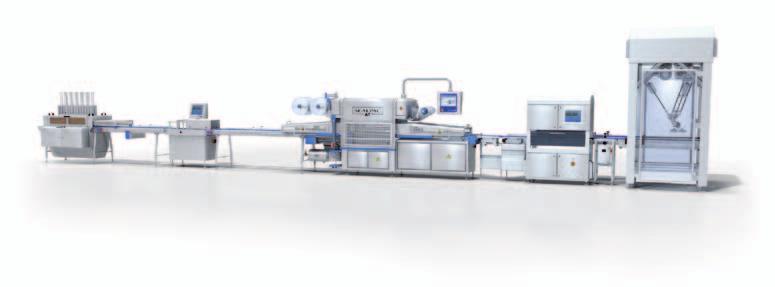 Up to 200 trays output per minute, shortest cycle times, latest servo technology and optionally available in double lane execution these