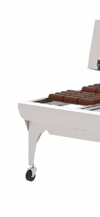 Demoulder FEATURES 12 units of product/cycle. 2 conveyors. TECHNICAL DATA Made in AISI 304 stainless steel. Electrical power supply: 400 V (50/60 Hz).