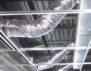 Insulation Protection HVAC DUCTS - INSULATION Protect duct insulation from damage, including sunlight, moisture, equipment maintenance and wind.