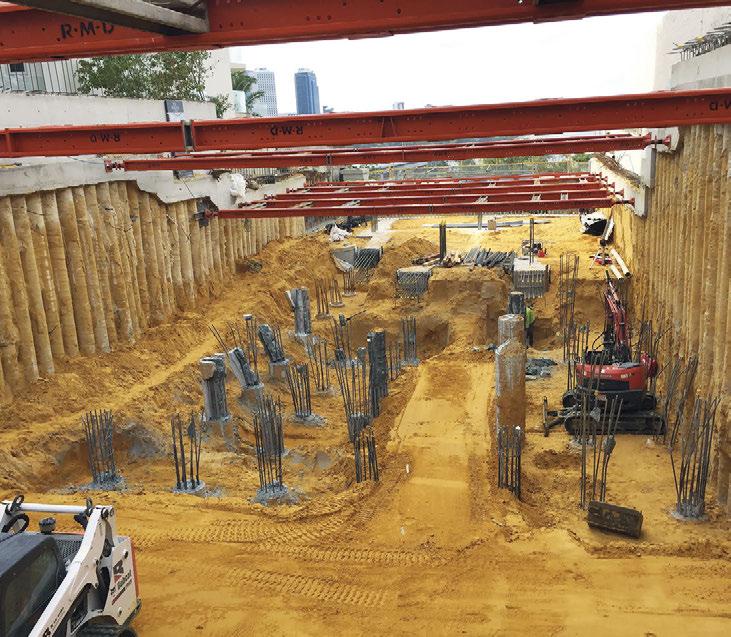 GROUND RETENTION SOLUTIONS Belpile have extensive experience in the design and construction of piled ground retention solutions including contiguous and secant pile walls for applications above and