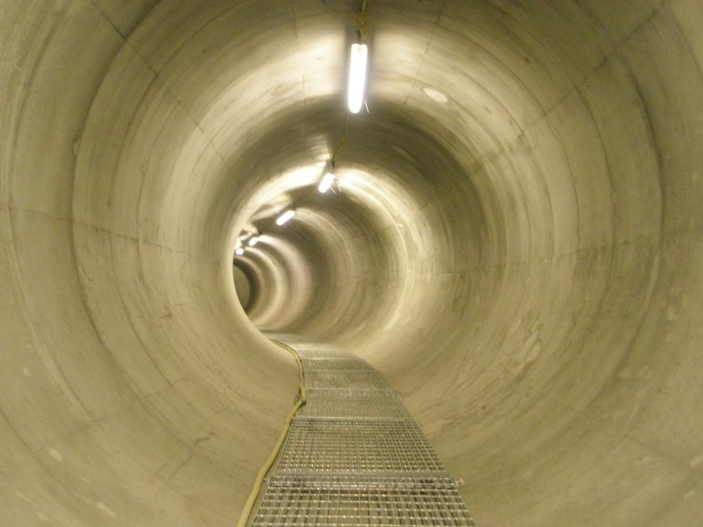 Dorchester Service Tunnel Completed tunnel following