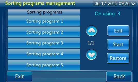 sorting program is among 1~5.