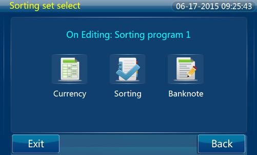 Click Restore button and the five sorting programs will restore to the default setting. Select the sorting program and click Edit button, then the parameters of the selected program can be changed.