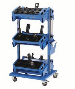 The tool rack s PVC surface ensures protection against blows, corrosion and spattering molten metal. The racks are inclined 20 for easy access during handling.