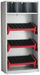 Stationary Storage Systems for Tools Proposals and Accessories SHELVING WITH ADAPTORS NCS4025 9-36" W tool racks, with ergonomic handles; The racks are inclined 20 to facilitate tool access and