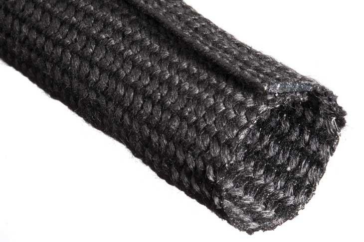 Polyester Flexible Wrappable Split Woven Sleeve with Hook One Side 257 F / 125 C: Maximum Continuous Melts at 482 F / 250 C.025 Wall Thickness. Good organization for in-place wires and cables.
