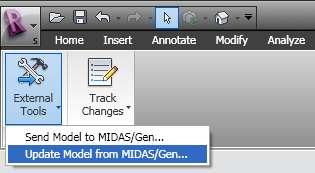 Update Model from midas Gen 1.