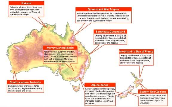 Key hotspots identified for Australia and New