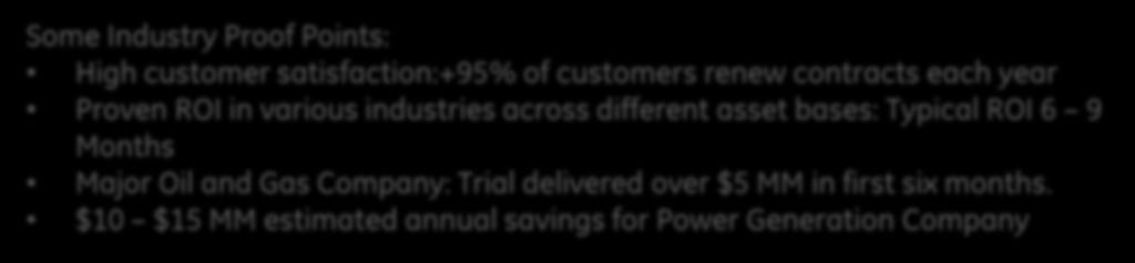 $10 $15 MM estimated annual savings for Power Generation