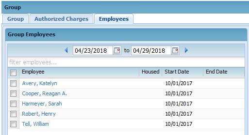 To end an employee s group assignment, enter the last date they need access in the column under end date and click Save at the bottom.