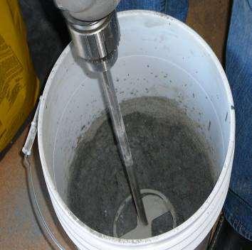 Mixing 1. Water or Latex R ¾ -1 gallon of liquid. 2. Start with adding liquid to the mixing container. 3.