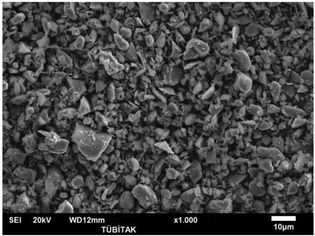 465 Spark plasma sintering of monolithic TiB2 ceramics Fig. 2. SEM micrograph of TiB2 powders. Fig. 1. A sketch showing the SPS system.