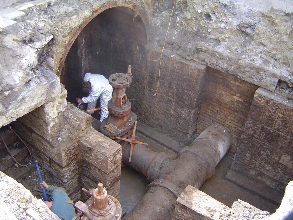 Asset History Water: Construction of water mains commenced early 1850 s. Assets surveyed in the field measuring offsets to occupation boundary.