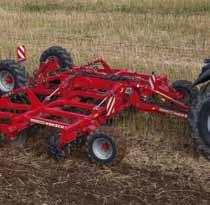20 cm deep, intensively cutting and mixing cultivation with high quantities of for example grain maize residue The large disc