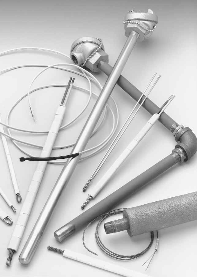 W A T L O W Industrial Base/ Noble Metal Watlow offers two basic types of base metal thermocouples: bare and ceramic insulated elements and thermocouples with protection tubes.