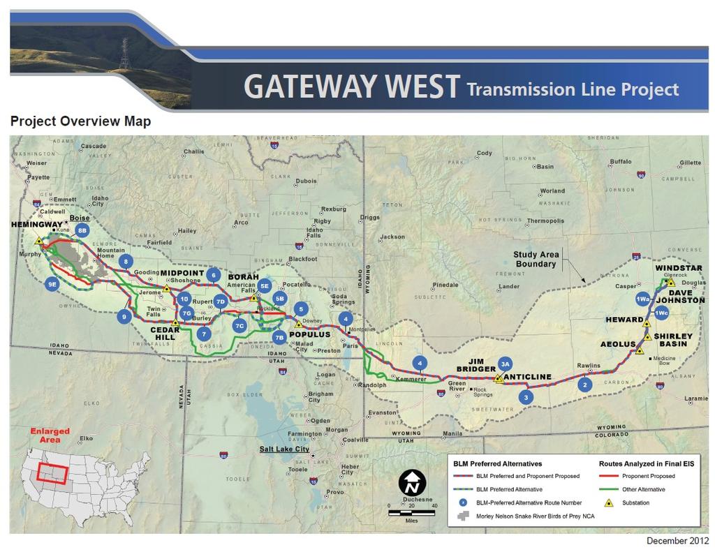 The TransWest Express Transmission Project is one of seven transmission projects in the United States designated as a Rapid Response Project by the