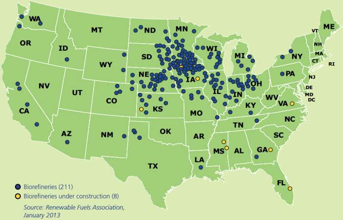 In 2004, the corn-based ethanol market was in its third year of rapid expansion and most of the biorefineries were being located in the Midwestern corn belt, including southern Minnesota.