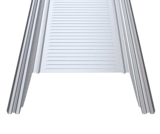 RoofDek D159 310 Pitch 43 145 930 Cover width 153 159 280 Pitch 119 40 840 Cover width Big brother to D137, extending span range. Span range 5m to 8m. Steel 0.75mm, 0.88mm, 1.