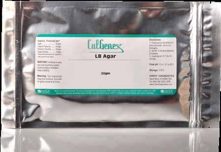 Bacterial Culture Media Powder Pre-weighed media in a Mylar pouch to make 500ml of media. CulGenex dehydrated culture media is offered in pre-weighed pouches to prepare 500ml of media.