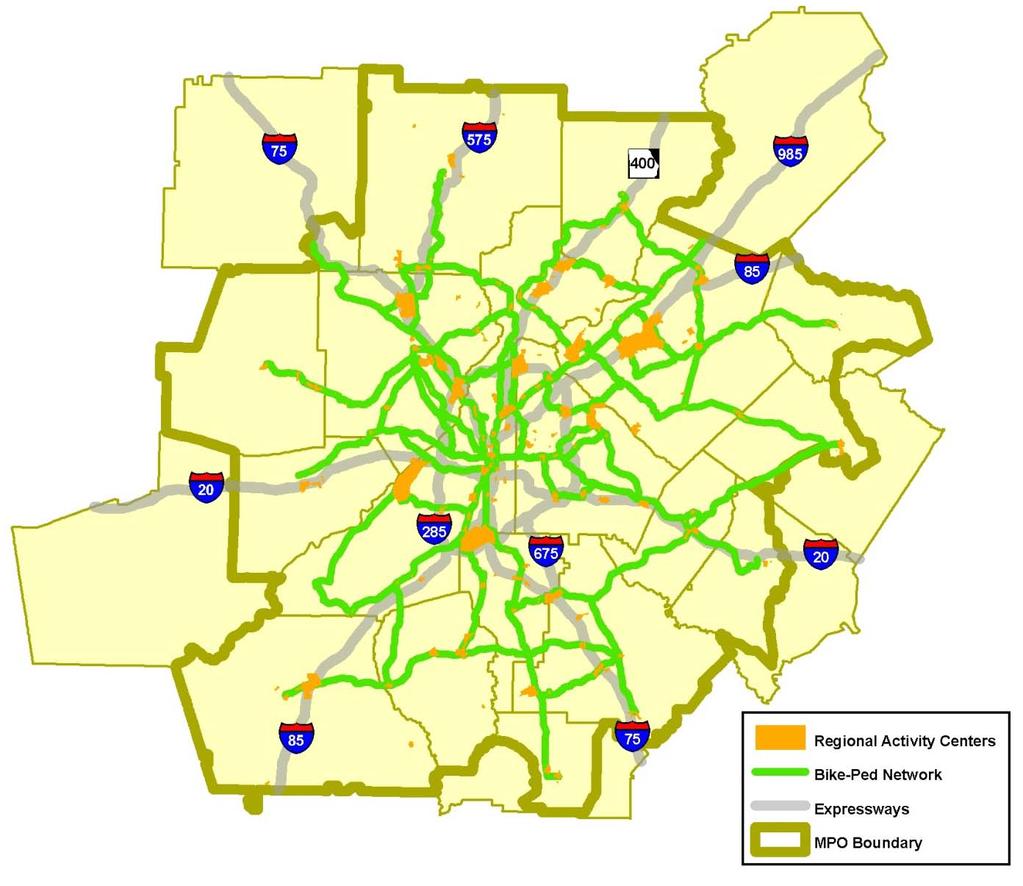 Figure 3-7: Regional Bicycle and Pedestrian Network