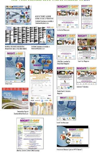 2010-2011 Marketing Summary Print Ads: 50 Full and Half page Ads Designed & Produced 10 Editorial Pieces written Newspaper and Magazine Multi Media: 216 - TV Monthly Spots (WPTV Channel 5) 90 - Radio